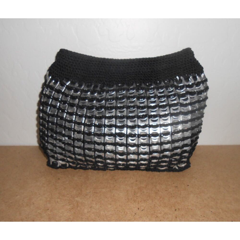 Upcycled Handmade Crochet / Soda Can Tab Purse